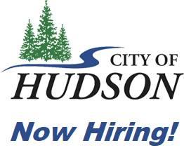 City of Hudson Logo with the words Now Hiring underneath it.