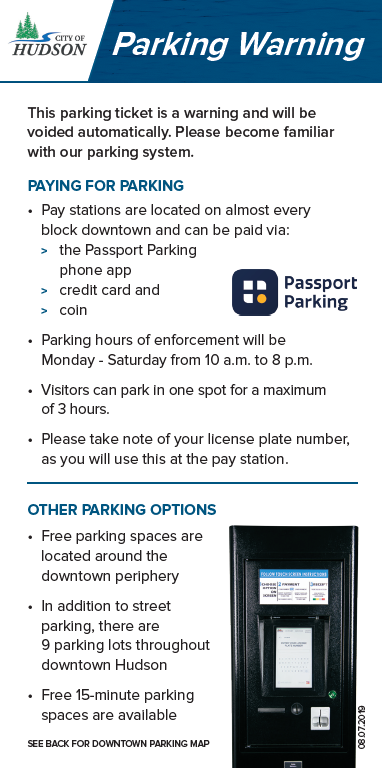 Parking Warning Ticket